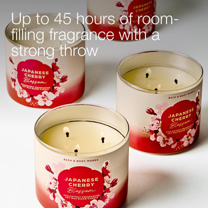 Bougie 3 Mèches Japanese Cherry Blossom Bath and Body Works