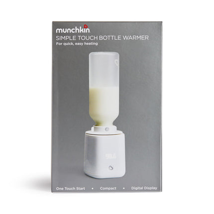 Calentador de biberones Munchkin Simple Touch con pantalla digital de temperatura - Sistema de calentamiento seguro y fácil hasta 37°C, compatible con la mayoría de las marcas de biberones