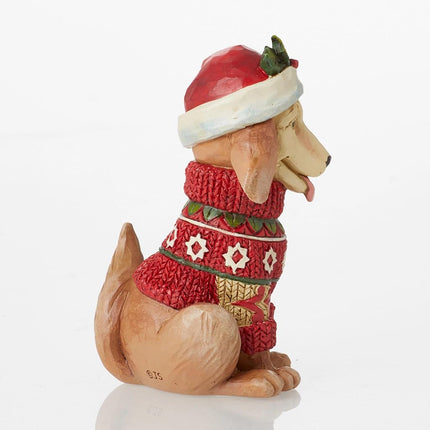 Enesco Jim Shore Heartwood Creek Four Seasons Mini Christmas Dog Figurine