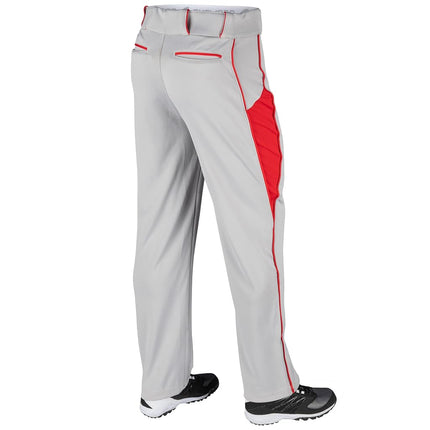 CHAMPRO Youth Triple Crown Baseball Pant, Grey/Scarlet, X-Large