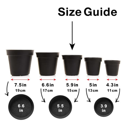 Mintra Home Garden Pots 4pk (Orange, 15cm Diameter (5.9in))