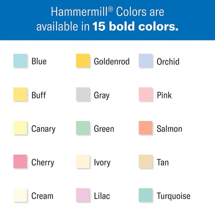 Hammermill Colored Paper, 20 lb Cherry Printer Paper, 8.5 x 11-1 Ream (500 Sheets) - Made in the USA, Pastel Paper, 102210R