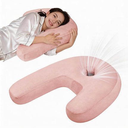 Nockovi 4" Hole Piercing Pillow for Side Sleepers 