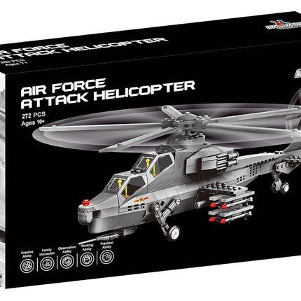 Attack Helicopter Air Force Building Block Set (283 Pieces) Compatible with Leading Brand Building Blocks