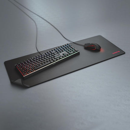 CHERRY MP 2000, Premium Fabric Mouse Pad in XXL (800 x 350 x 5 mm), Smooth Surface for Precision, Stitched Edges, Non-Slip, Rollable, Black