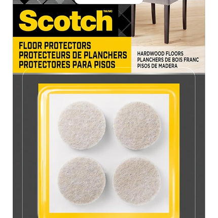 Scotch Brand Felt Pads, by 3M, Round, 1 in. Diameter, Beige, 16/Pack