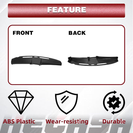 Cubierta de salpicadero HECASA compatible con Ford F-100 F-150 F-250 F-350 Bronco de 1980-1986, reemplazo para número de pieza 12-108-BLK, cubierta de salpicadero de plástico ABS pintado de negro