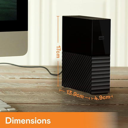 WD 18TB My Book Desktop External Hard Drive, USB 3.0 - WDBBGB0180HBK-NESN