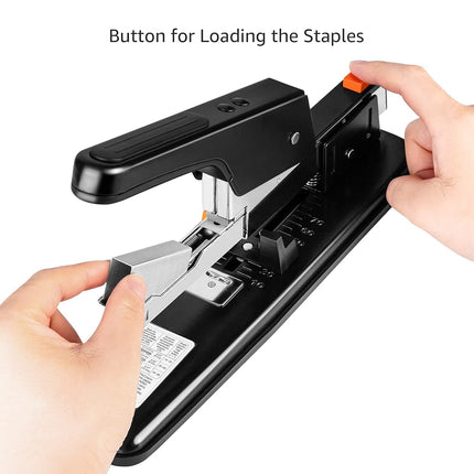 Amazon Basics Heavy-Duty Stapler, 90 Sheets, Black