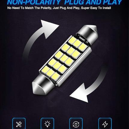 Marsauto 578 LED Bulbs Extremely Bright 400LM 2835 Chipsets for LED Interior Dome Map Door Lights Bulbs 211-2 212-2 569 6411 6451 41mm 42mm 1.59inch 6500K White (Pack of 4)