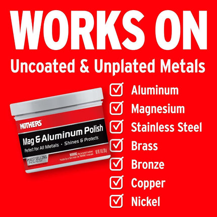 MOTHERS 05101 Mag and Aluminum Polished Metal, 283 g