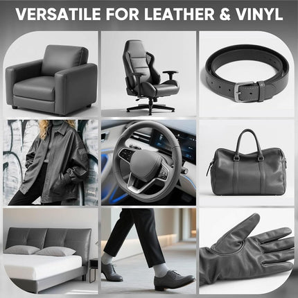 Leather Recoloring Balm 10 OZ Dark Gray for Car Seats, Couch & Furniture