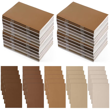 Eaasty 50 Pcs Mini Notebooks Lined Paper Bulk, Bro