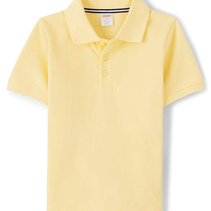 Gymboree Boys and Toddler Short Sleeve Polo Shirt, Light Yellow 3-Pack, 5T