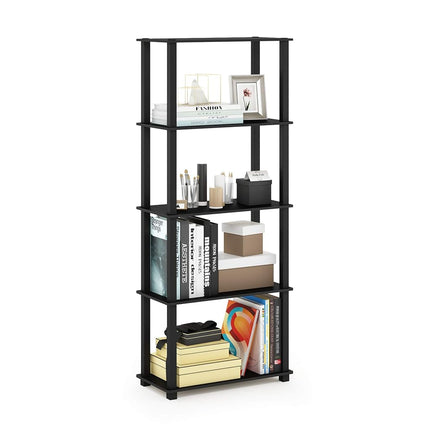 Furinno TURN-S-TUBE Book Shelf, 5-Tier Toolless St