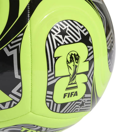 Adidas Unisex-Adult World Cup Soccer Ball, Lucid Lemon/Black/Silver Metallic, 5