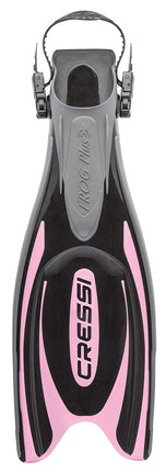 Cressi Frog Plus Open Heel Scuba Dive Fins (Made in Italy), Blue/Pink, XS/S-4.5/5.5