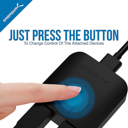 Sabrent USB 3.0 Sharing Switch for Multiple Computers and Peripherals LED Device Indicators (USB-SW30)