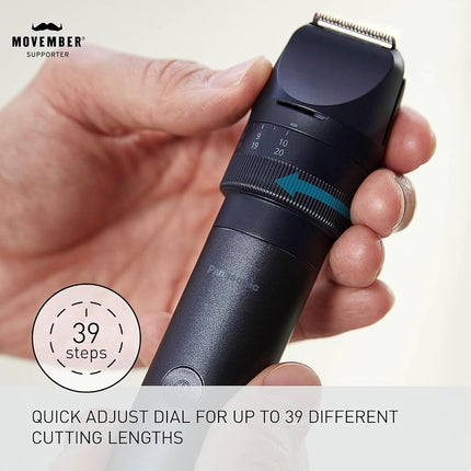 Panasonic MultiShape Electric Trimmer for Beard and Hair, 39 Adjustable Cutting Lengths and Advanced Blade System, Cordless Waterproof Wet/Dry Clipper for Men - ER-ACKN1-HB