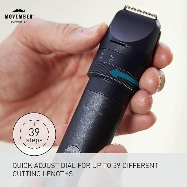 Panasonic MultiShape Electric Trimmer for Beard and Hair, 39 Adjustable Cutting Lengths and Advanced Blade System, Cordless Waterproof Wet/Dry Clipper for Men - ER-ACKN1-HB