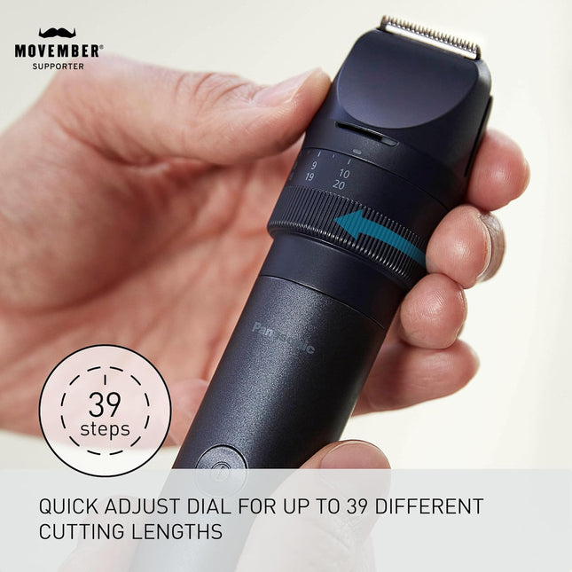 Tondeuse à barbe et à cheveux électrique Panasonic MultiShape, 39 longueurs de coupe réglables et système de lames avancé, tondeuse sans fil étanche humide/sèche pour hommes - ER-ACKN1-HB