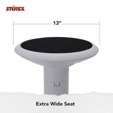 Storex Active Tilt Stool – Ergonomic Seating for Flexible Office Space and Standing Desks, Adjustable 12-24 Inch Height, Gray (00322A01C)