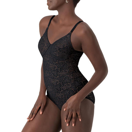 Bali Women's Shapewear Lace 'N Smooth Body Briefer, Black, 34D
