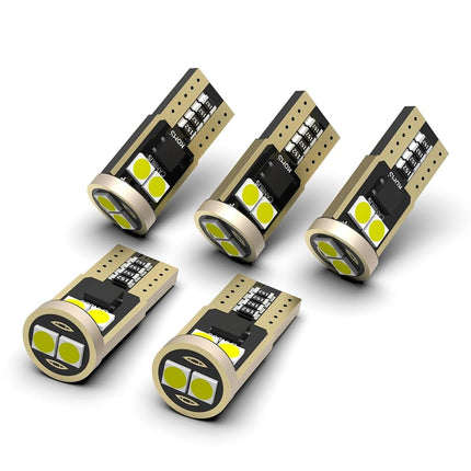 DOXMALL - 194 LED Bulbs License Plate Dome Map Turn Signal Light White Non-Polarity T10 168 W5W 6-3030-SMD
