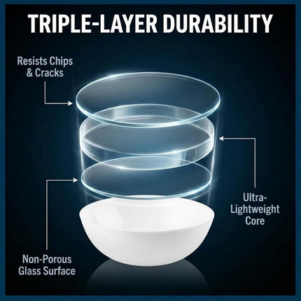 Vajilla Corelle 1139145, Vidrio, Blanco