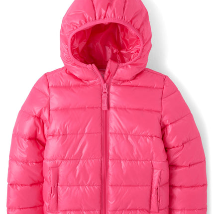 Gymboree Girls And Toddler Puffer Jacket, Pink, 3T