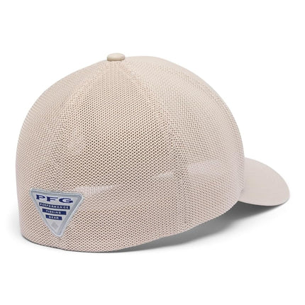 Columbia PFG Patch Mesh Ball Cap, Dark Stone/Sunset Fish, XXL
