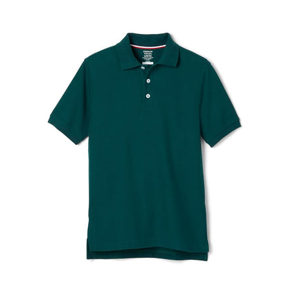 French Toast Boys' Short Sleeve Pique Polo Uniform Shirt (Standard & Husky), Hunter Green, Small