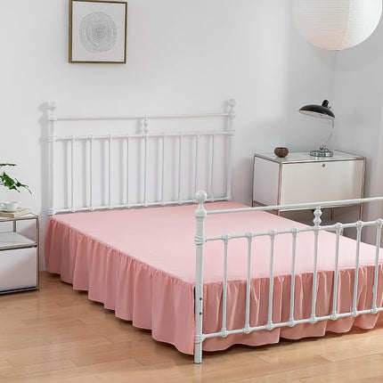 Xuan dian Bed Skirt Full Size Ruffled Bed Skirts with Split Corners