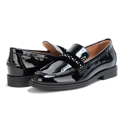 Cole Haan STASSI EMBELLESHED Loafer:Black Patent Leather