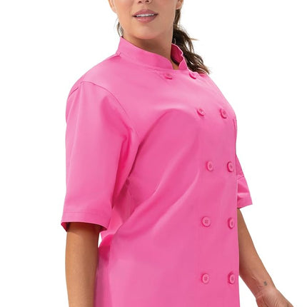 Chef Works Volnay Unisex Chef Coat, Hot Pink, Medium