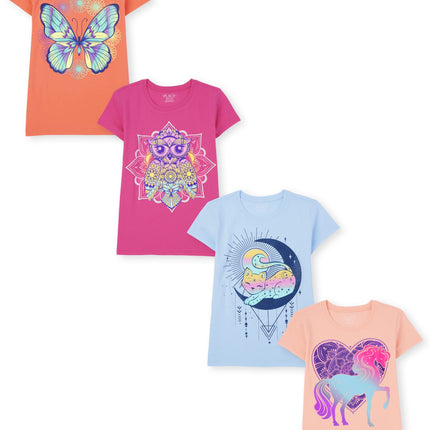The Children's Place Girls' Animal Short Sleeve Gr