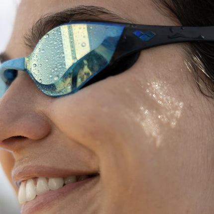ARENA Cobra Edge Ultra Swipe Mirror Glasses for Swimming Pool Racing Black