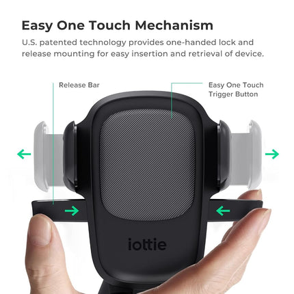iOttie Car Phone Holder Mount Easy One Touch 5 Dashboard & Windshield Universal Desk Stand for -iPhone, Samsung, Moto, Huawei, Nokia, LG, Smartphones