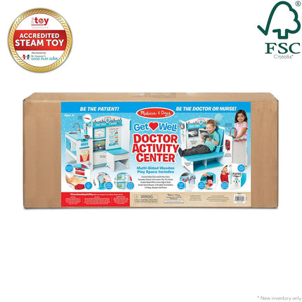 Melissa & Doug Centre d'activités en bois Docteur - Salle d'attente, Salle d'examen, Zone d'enregistrement