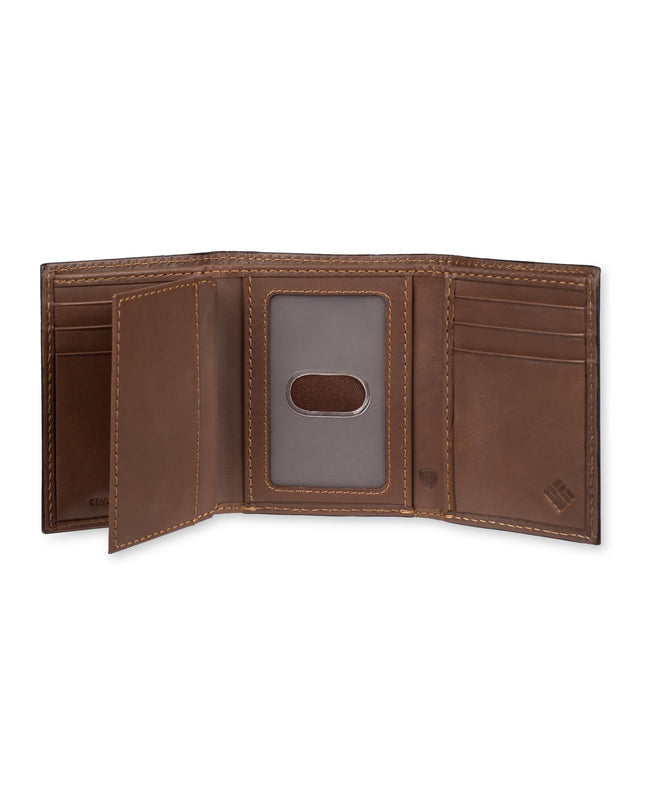 Columbia Cartera Trifold RFID para Hombre, Marrón Xcap, Talla Única, Cartera Trifold RFID