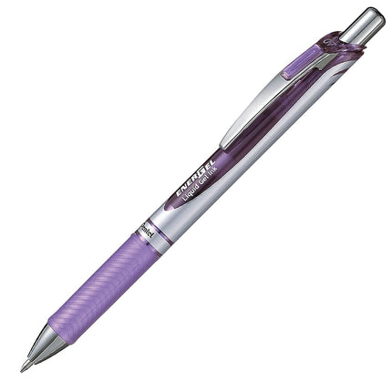 Pentel BL77-V3X EnerGel Retractable Gel Rollerball Pen 0.7mm Ball Diameter = 0.35mm Line Width Refillable Pack of 12 Lilac