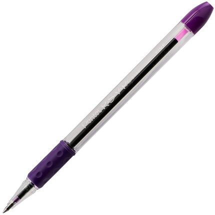 Pentel R.S.V.P. Ballpoint Pen, 0.7mm Fine Tip, Violet Ink, Box of 12 (BK90-V)