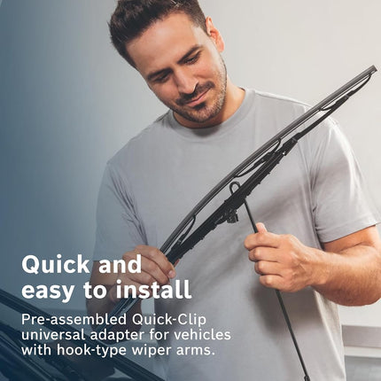 Bosch Aerotwin A299S - Front Windscreen Wipers - Set of 2 Replacement Blades - Comes with Pre-assembled Adapter - 2 Blades, 600 mm / 340 mm - Only for Left-Hand Drive (EU)