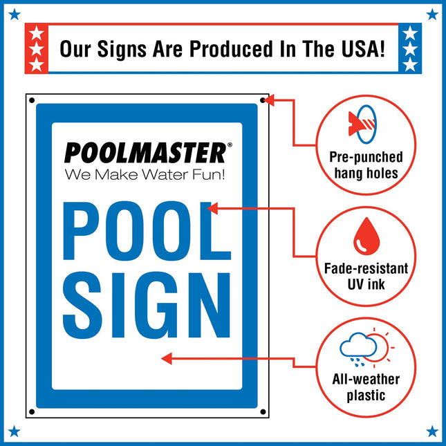 Poolmaster 41334 12 x 18 in. Dont Pee In Our Pool No.1 Toilet Sign