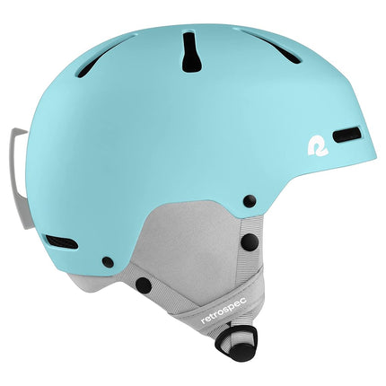 Retrospec Comstock Youth Ski & Snowboard Helmet for Kids - Durable ABS Shell, Protective EPS Foam & Cooling Vents - Adjustable Fit for Boys & Girls - Matte Blue Ridge, 48-51cm X-Small, 4796