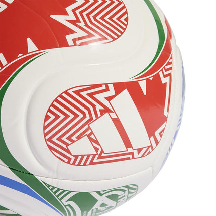 adidas Unisex-Adult World Cup Soccer Ball, White/Vivid Red/Glory Blue/Green, 3