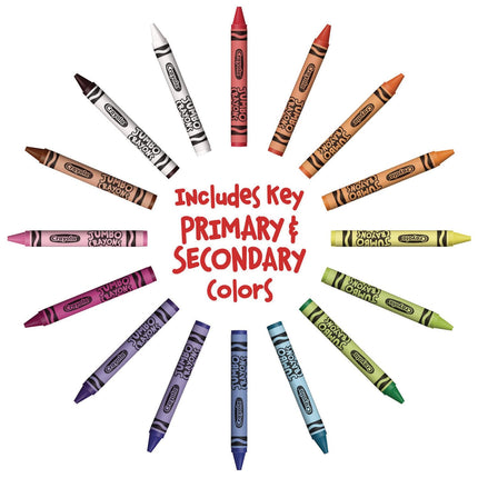 Jumbo Crayons, Assorted Colors, Great Toddler Crayons, 16Count (Pack of 2)