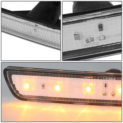 DNA Motoring BL-FM10-LED-CH Clear Lens LED Front Side Markers [For 10-14 Ford Mustang]
