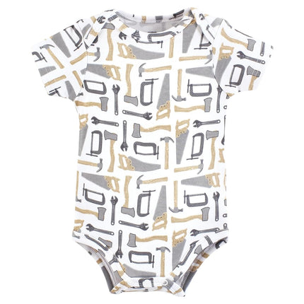 Hudson Baby Unisex Body de algodón para bebé, herramientas de ayuda de papá, 9-12 meses, herramientas de ayuda de papá, 9-12 meses