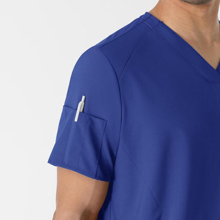WonderWink Mens Men's V-Neck Top Medical Scrubs Shirt, Galaxy Blue, XX-Large US